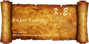 Kajos Evelin névjegykártya